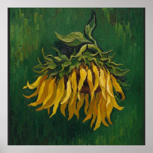 One Sunflower After Van Gogh Poster (Voorkant)