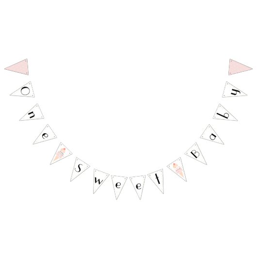 One Sweet Baby Ice Cream Pink Girl Baby Shower Vlaggetjes (Alle)