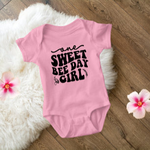 One Sweet Bee Day Girl - 1e verjaardag Romper