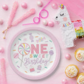 One Sweet Birthday 9" Paper Plate Papieren Bordje (Feest)