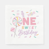 One Sweet Birthday Luncheon Napkin Servet (Voorkant)