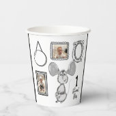 One Sweet Boy Cookie Birthday Party Papieren Bekers (Achterkant)