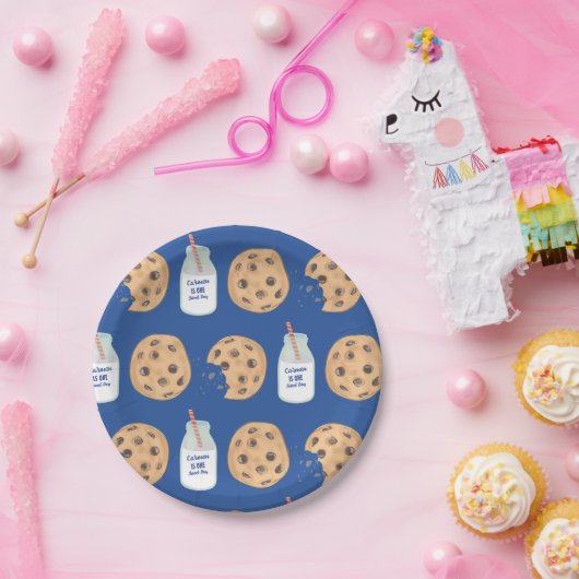 One Sweet Boy Cookie Pattern Eerste Verjaardag Papieren Bordje (Feest)