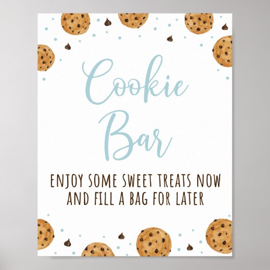One Sweet Cookie Bar Verjaardagsbord Poster (Voorkant)