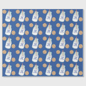 One Sweet Cookie Blue Boys Eerste Verjaardag Cadeaupapier (Vlak)