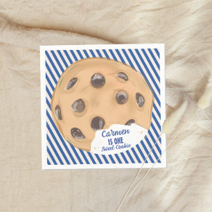 One Sweet Cookie Blue Boys Eerste Verjaardag Servet