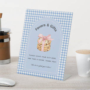 One Sweet Cookie Boy Eerste Verjaardag Cadeaus Fav Reclamebord Met Voetstuk