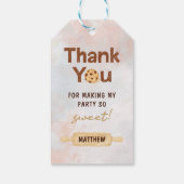 One Sweet Cookie Eerste Verjaardagsfeestje Cadeaulabel (Achterkant)