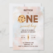 One Sweet Cookie Eerste Verjaardagsfeestje Kaart (Voorkant)