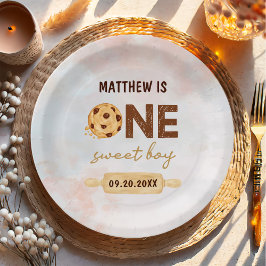One Sweet Cookie Eerste Verjaardagsfeestje Papieren Bordje
