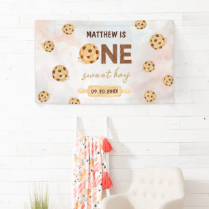 One Sweet Cookie Eerste Verjaardagsfeestje Spandoek
