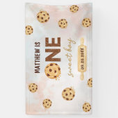One Sweet Cookie Eerste Verjaardagsfeestje Spandoek (Verticaal)