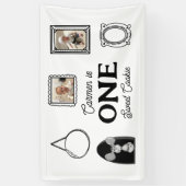 One Sweet Cookie First Birthday Party Spandoek (Verticaal)