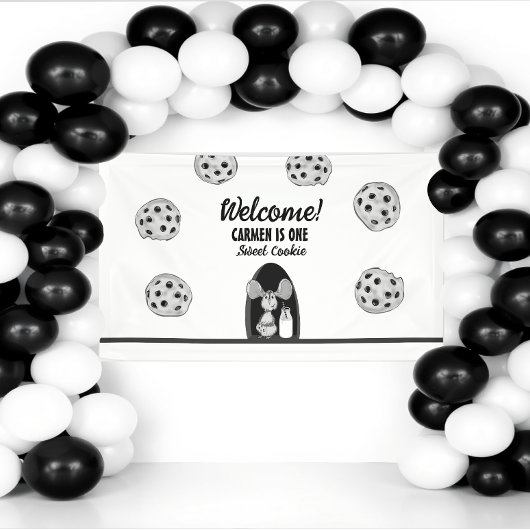 One Sweet Cookie Mouse First Birthday Spandoek