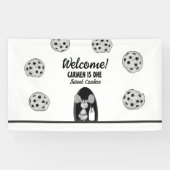 One Sweet Cookie Mouse First Birthday Spandoek (Horizontaal)