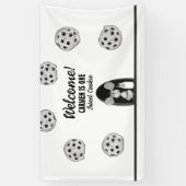 One Sweet Cookie Mouse First Birthday Spandoek (Verticaal)