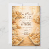 One Sweet Little Bun First Birthday Kaart (Voorkant)