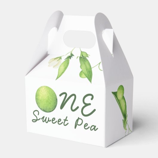 One Sweet Pea First Birthday Bedankdoosjes (Voorkant Zijde)