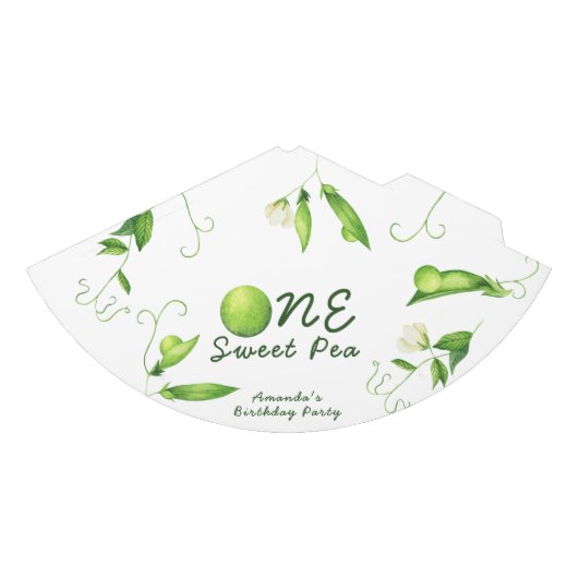 One Sweet Pea First Birthday Feesthoedjes (Voorkant)