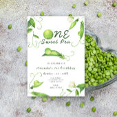 One Sweet Pea First Birthday Party Kaart