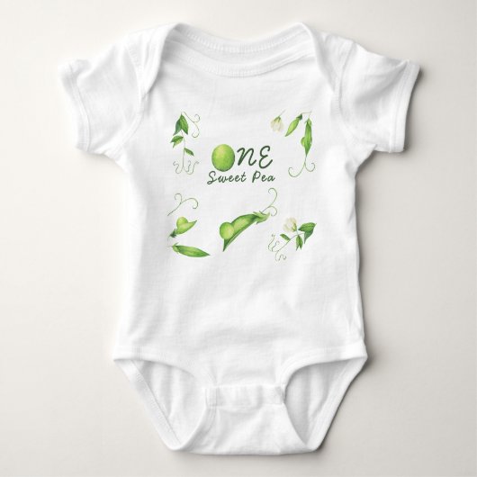 One Sweet Pea First Birthday Romper (Voorkant)