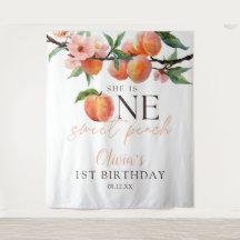 One Sweet Peach 1e Verjaardag Foto Achtergrond