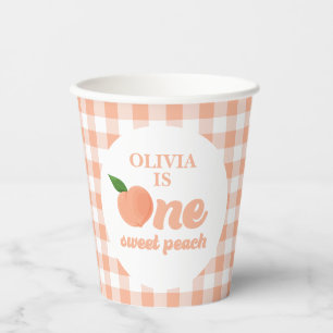 One Sweet Peach 1e verjaardag Papieren Bekers