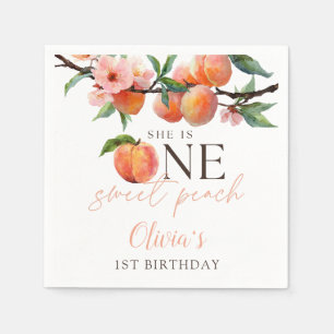 One Sweet Peach 1e verjaardag  Servet