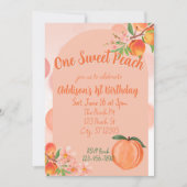 One Sweet Peach, 1st Birthday Kaart (Voorkant)
