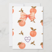 One Sweet Peach, 1st Birthday Kaart (Achterkant)