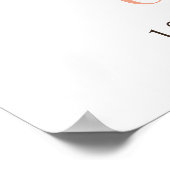 One Sweet Peach 1st Birthday Welcome Sign Poster (Hoek)