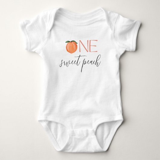 One Sweet Peach Eerste Verjaardag Romper (Voorkant)