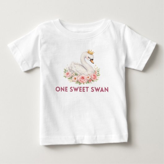 One Sweet Swan Verjaardagsshirt (Voorkant)