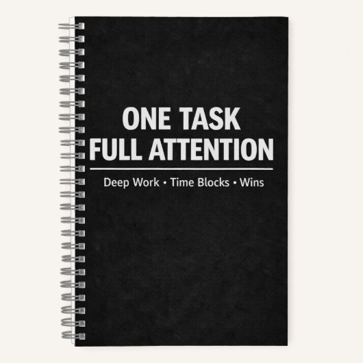 One Task Full Attention Deep Work Notitieboek (Voorkant)