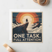 One Task. Full Attention Notitiekaartje (Voorkant / Achterkant in situ)