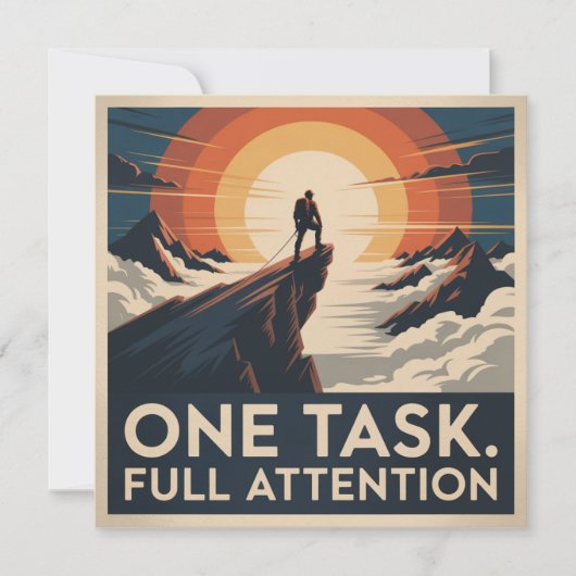 One Task. Full Attention Notitiekaartje (Voorkant)
