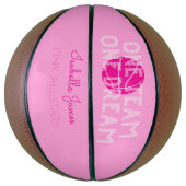 One Team One Dream Roze Persoonlijk Basketbal (Verticaal)