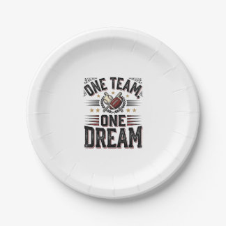 One Team One Dream Vintage Sportteam T-shirt_1 Papieren Bordje