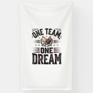 One Team One Dream Vintage Sportteam T-shirt_1 Spandoek