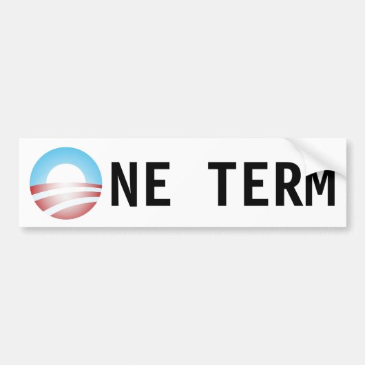 One term Anti Obama Sticker (Voorkant)