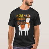 One Thankful 3rd grade Teacher Llama Thanksgiving T-shirt (Voorkant)