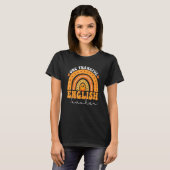 One Thankful English Teacher Autumn Rainbow Teache T-shirt (Voorkant volledig)