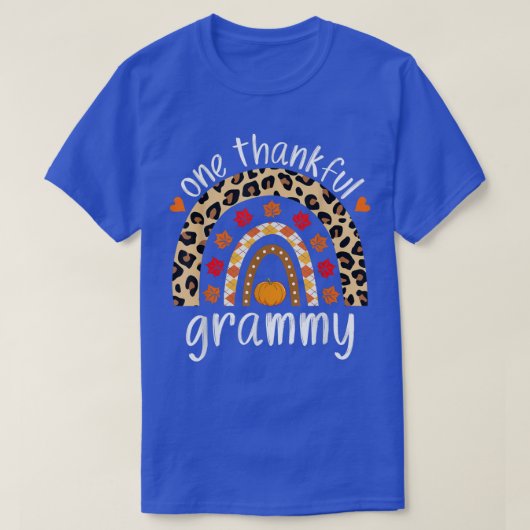 One Thankful Grammy Rainbow Leopard Fall Cute Than T-shirt (Design voorkant)