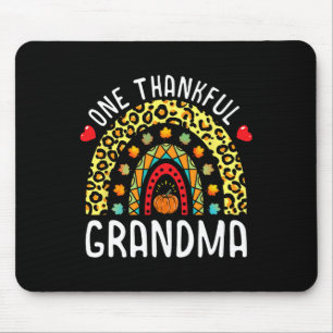 One Thankful Grandma Thanksgiving Rainbow Leopard Muismat