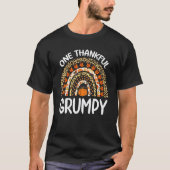 One Thankful Grumpy Thanksgiving Rainbow Leopard F T-shirt (Voorkant)