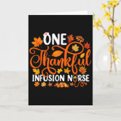 One Thankful Infusion Nurse Funny Fall Autumn Than Kaart (Gele Bloem)
