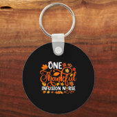One Thankful Infusion Nurse Funny Fall Autumn Than Sleutelhanger (Voorkant)