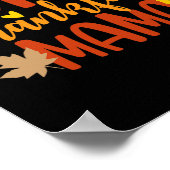 One Thankful Mama Autumn Herfst Moeder Thanksgivin Poster (Hoek)