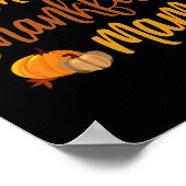 One Thankful Mama Autumn Herfst Moeder Thanksgivin Poster (Hoek)