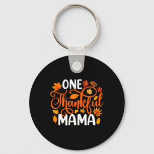 One Thankful Mama Funny Herfst Autumn Thanksgiving Sleutelhanger